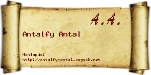 Antalfy Antal névjegykártya